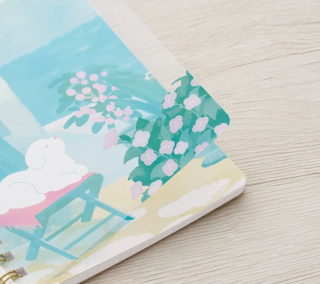 Maruai - SUU Vol. 1 - A6 Spiral Ring Notebook - Sea Breeze and Dogs