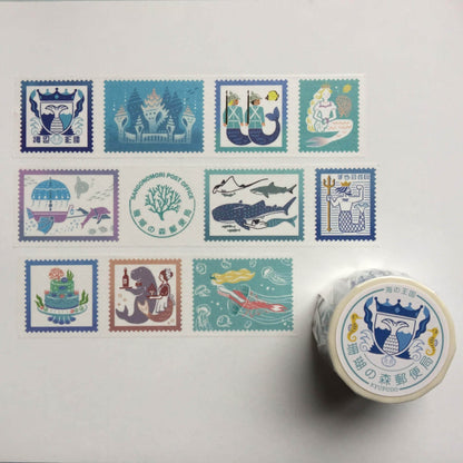 Kyupodo - Coral Forest Post Office Washi Tape - Sea Kingdom