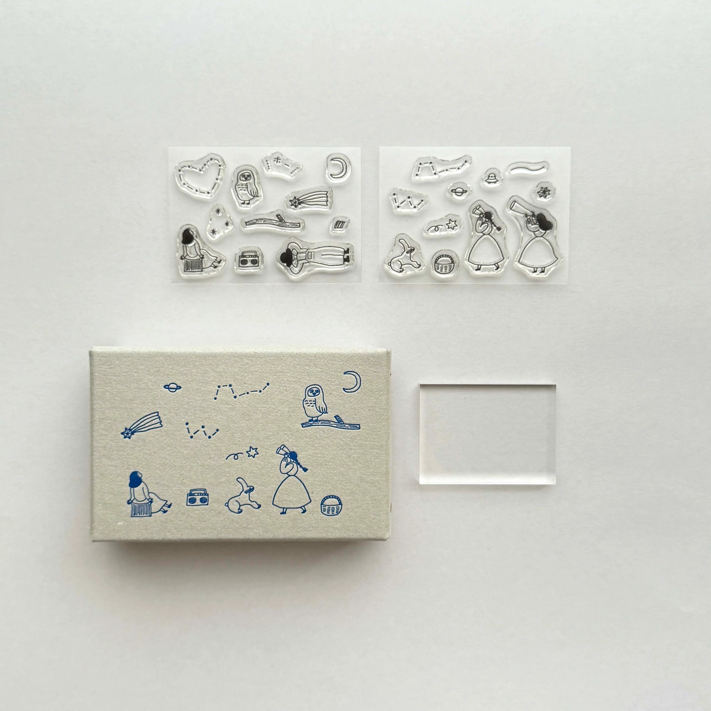 Mizushima x Necktie JIZAI Clear Stamp Set