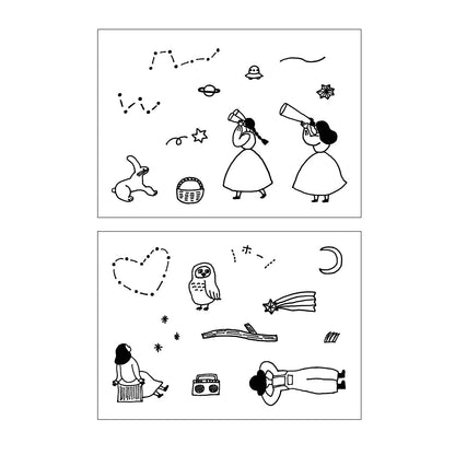 Mizushima x Necktie JIZAI Clear Stamp Set
