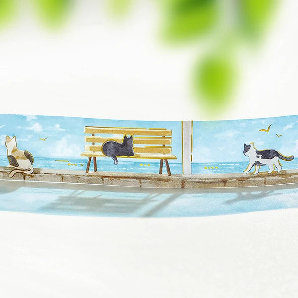 BGM Washi Tape - 2026 Summer Limited - Seaside and Cat