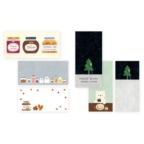 Cozyca x Mariko Fukuoka - Ippitsusen Sticky Notes - Seasonal Jar, Hoshi Kuma