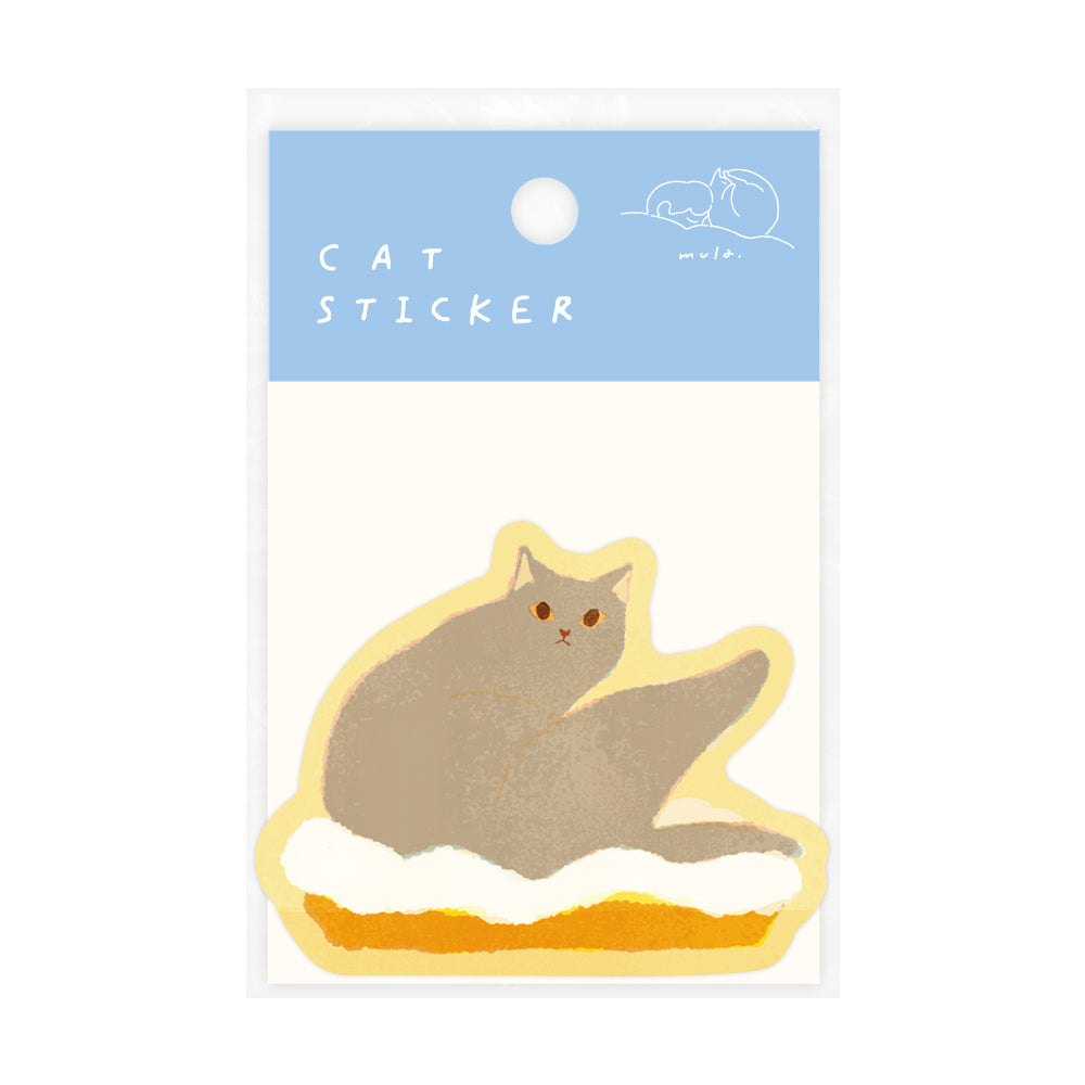 RYU-RYU x mula - Cat Sticker - Sesame Cream Tart