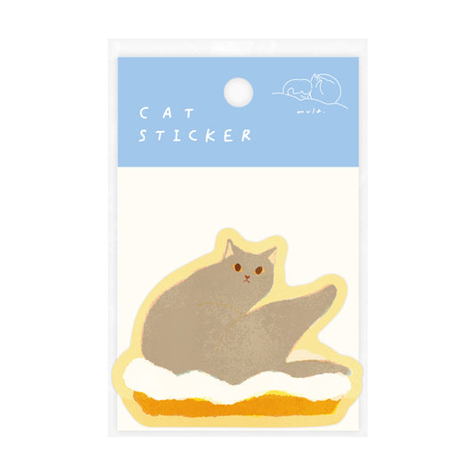 RYU-RYU x mula - Cat Sticker - Sesame Cream Tart