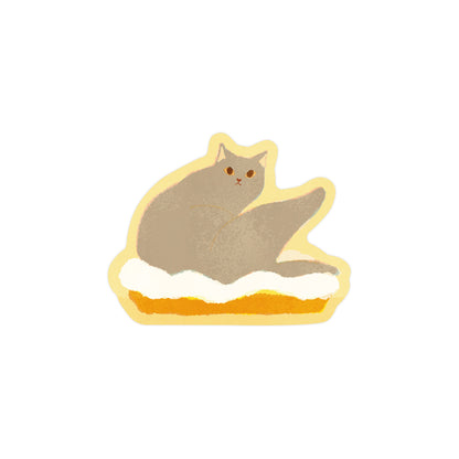 RYU-RYU x mula - Cat Sticker - Sesame Cream Tart