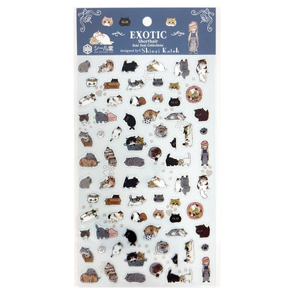 Seal Do Seat Seal Sticker Sheet - Exotic Shorthair