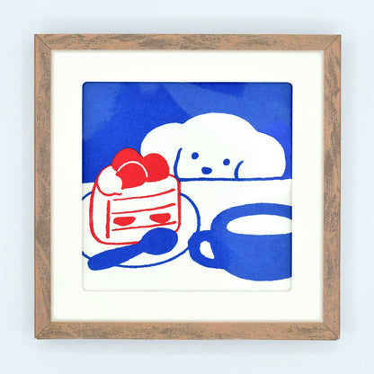 Natsumi Teraoka - Letterpress Art Print - Shortcake