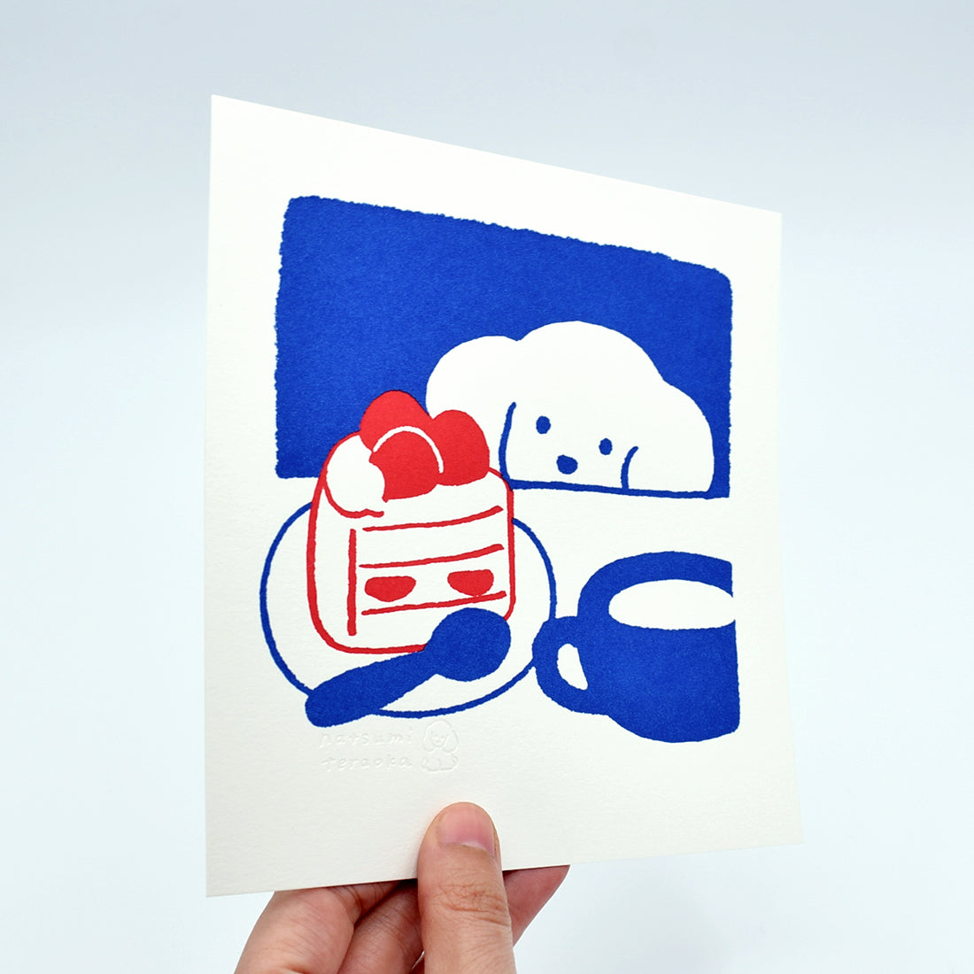 Natsumi Teraoka - Letterpress Art Print - Shortcake