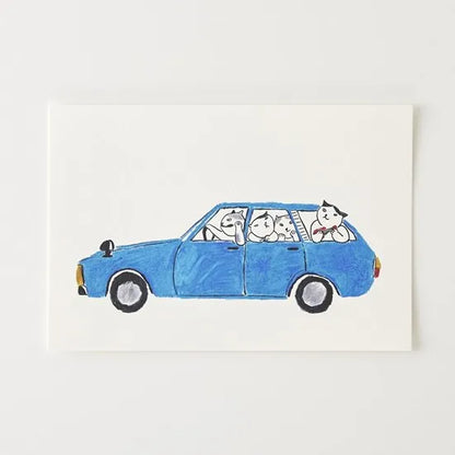 Market the Cat - Postcard - Sing a Happy Song for You