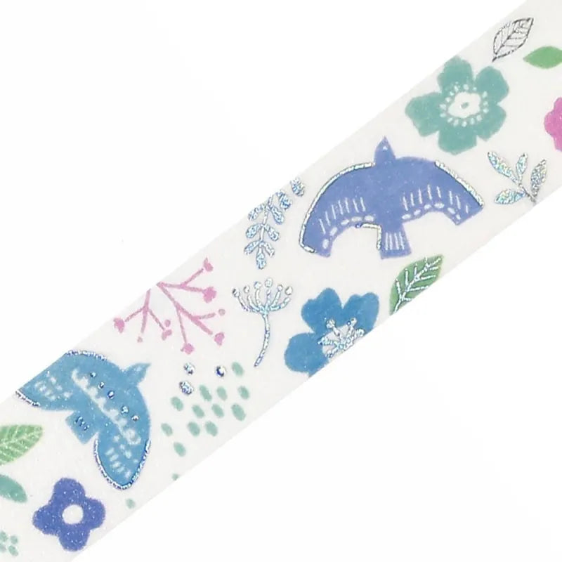 BGM Foil Washi Tape - Nordic Forest Series - Singing Birds
