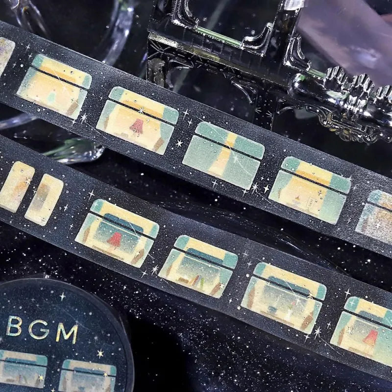 BGM Foil Stamp Washi Tape - Life Series - Sleeping Train Among The Stars
