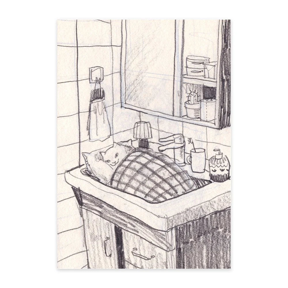 Dawning Crow - Postcard - Sleep in the Sink