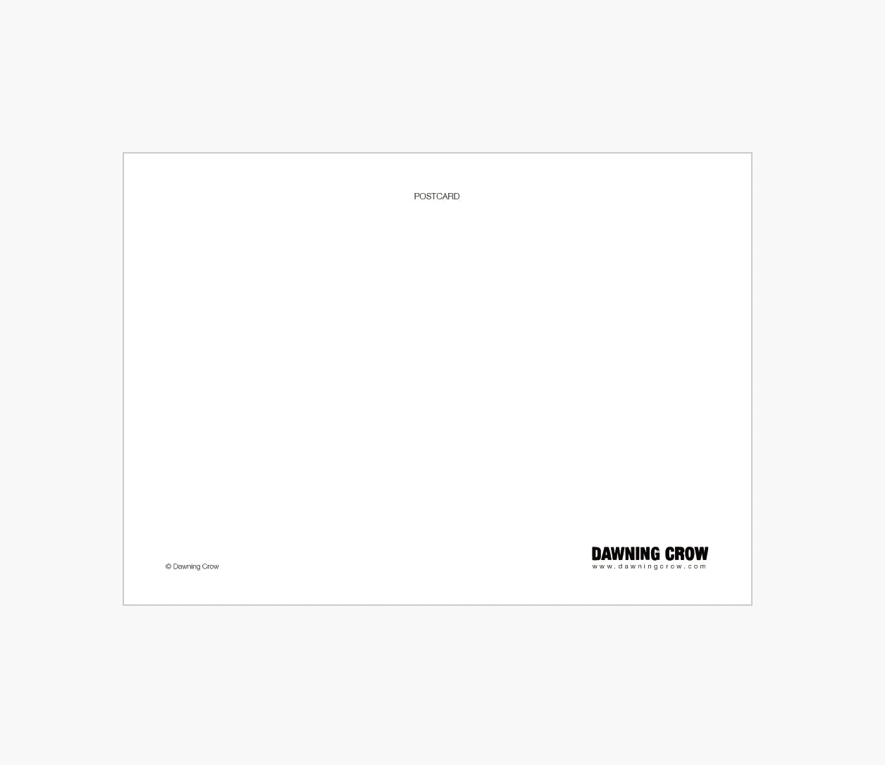 Dawning Crow - Postcard - Sleep in the Sink