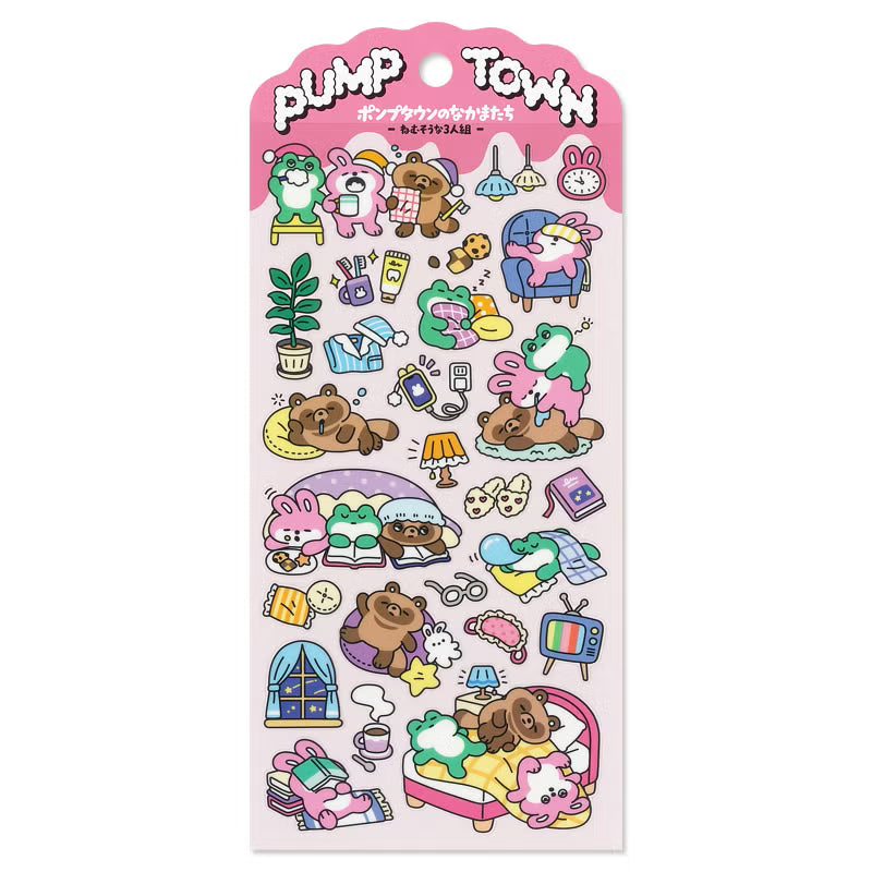 Mind Wave Pump Town Sticker Sheet - The Sleepy Trio