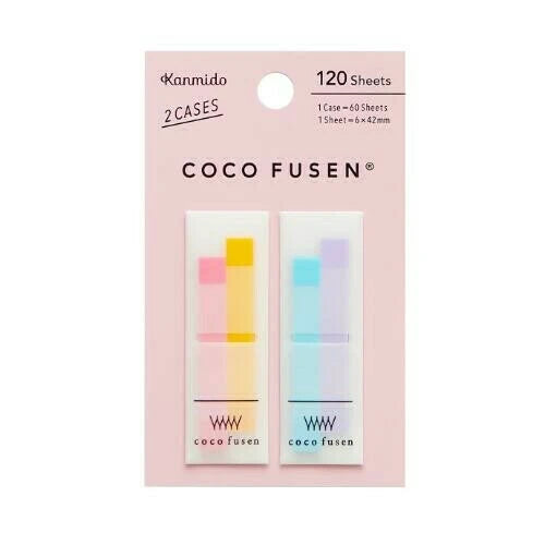 Kanmido Coco Fusen Color Sticky Notes - Small - Pastel Pink