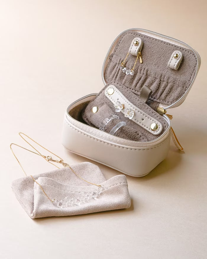 HARIO Lampwork Factory x Artisan&Artist Accessory Pouch - Smores Pink Beige