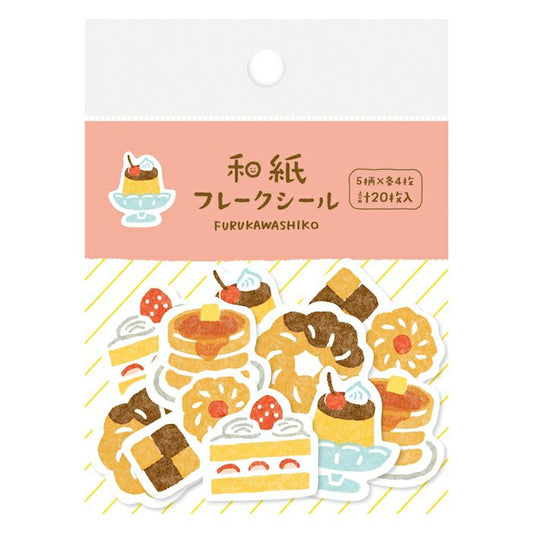 Furukawashiko Washi Flake Stickers - Snack