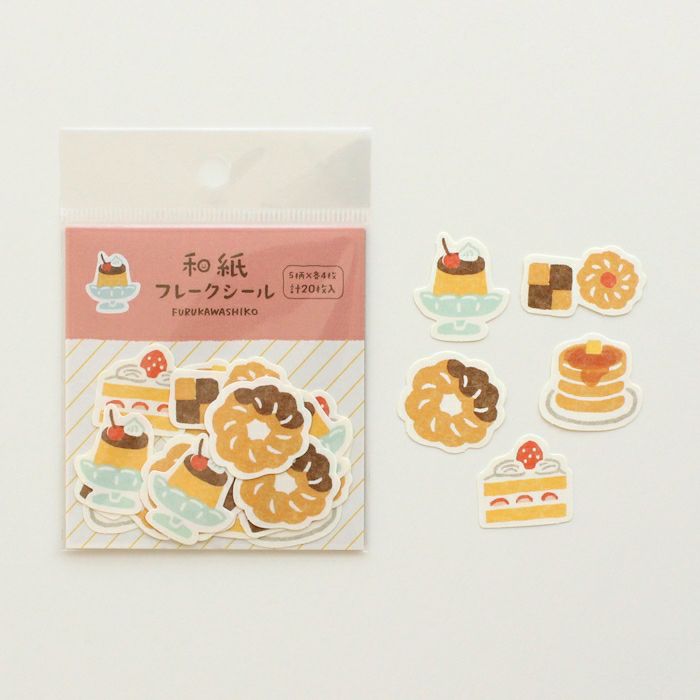 Furukawashiko Washi Flake Stickers - Snack