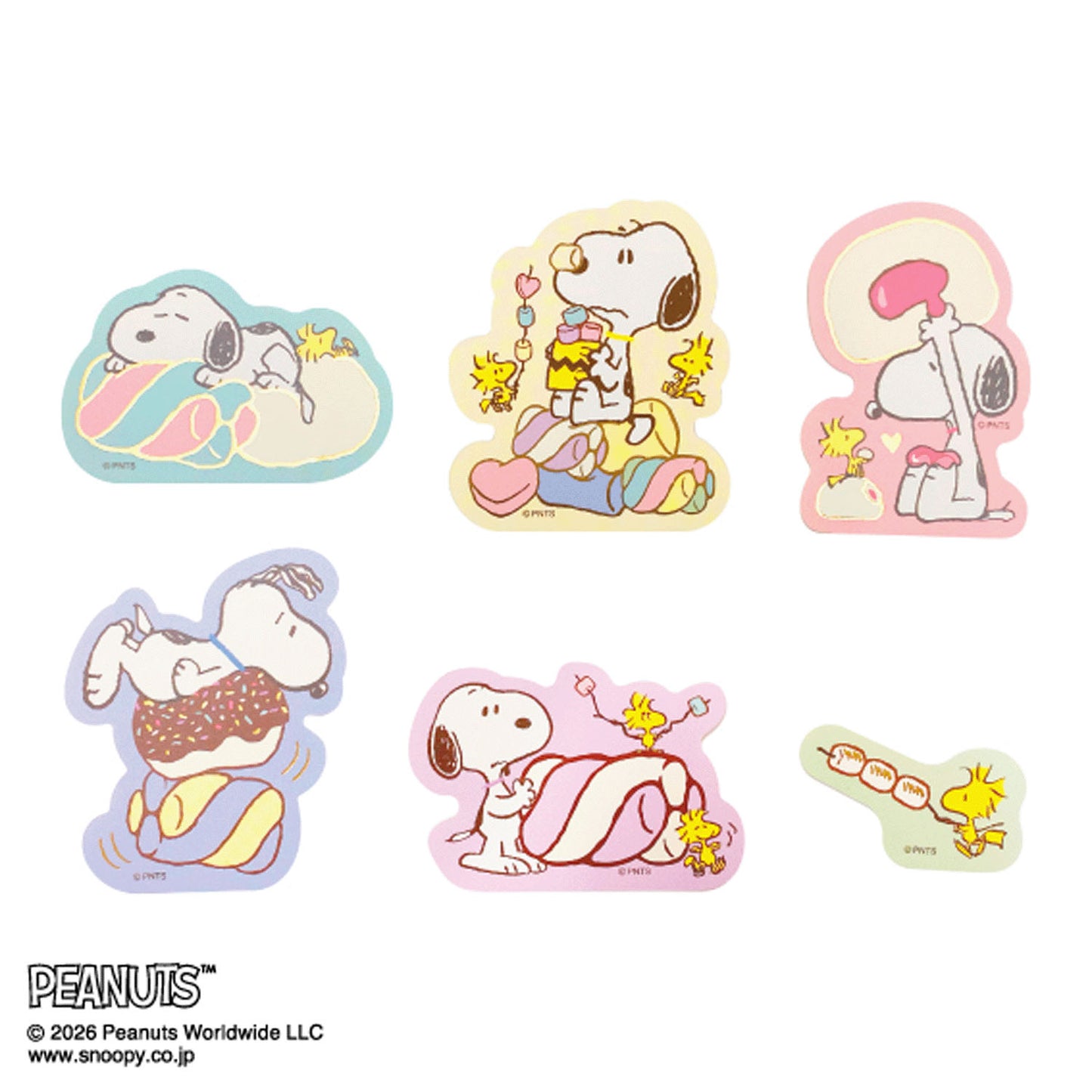 Sun-Star x Peanuts - Flake Stickers - Marshmallow