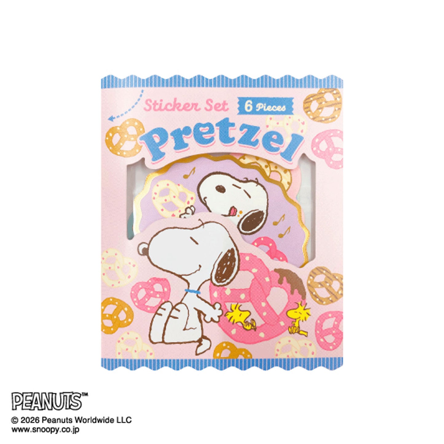 Sun-Star x Peanuts - Flake Stickers - Pretzel
