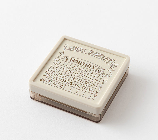 Midori Paintable Stamp - Soft Color - Cat Habit Tracker
