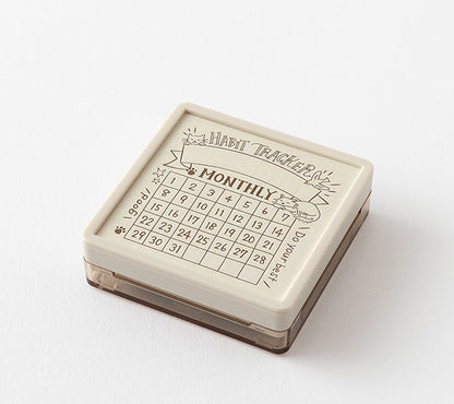 Midori Paintable Stamp - Soft Color - Cat Habit Tracker