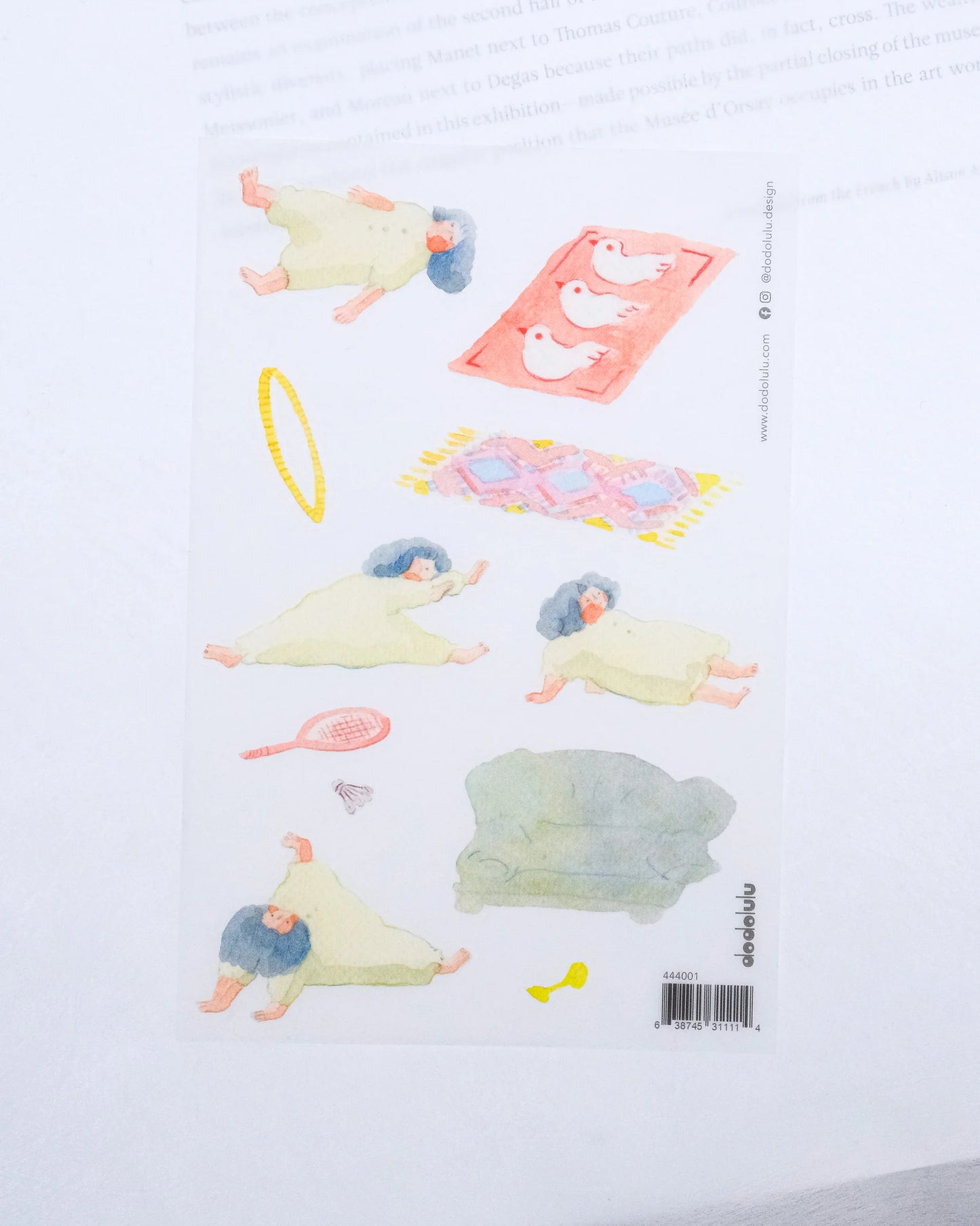 dodolulu - Transfer Sticker Sheet - Some Lazy Exercises