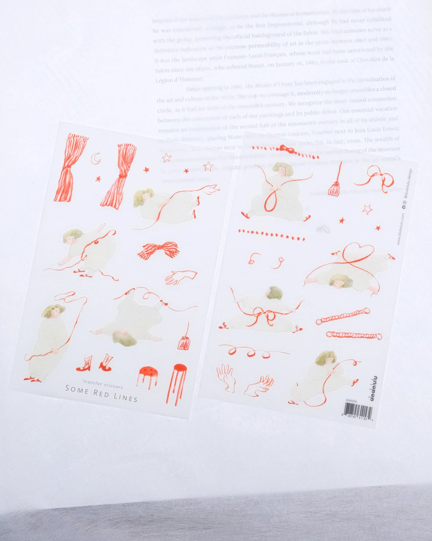 dodolulu - Transfer Sticker Sheet - Some Red Lines