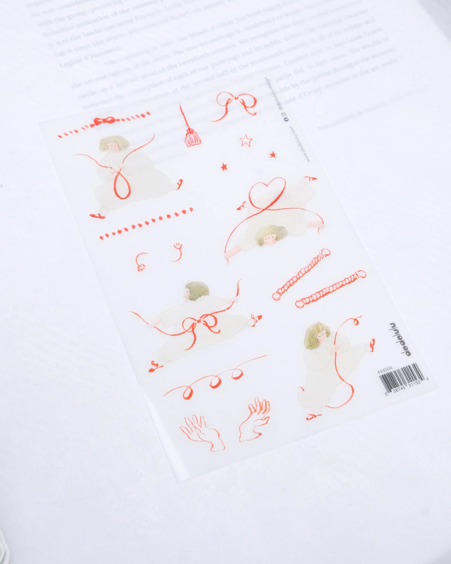 dodolulu - Transfer Sticker Sheet - Some Red Lines