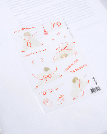 dodolulu - Transfer Sticker Sheet - Some Red Lines