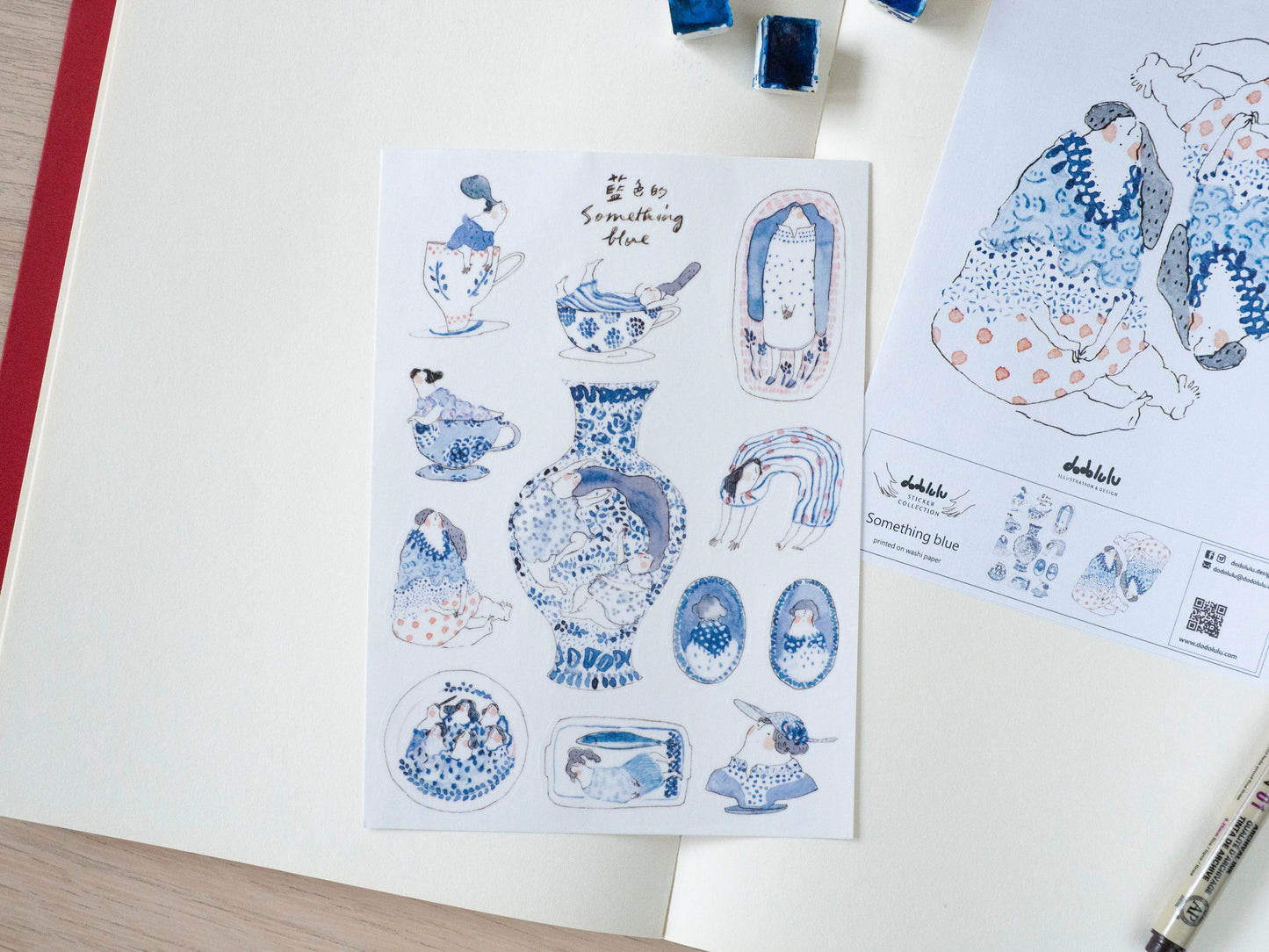 dodolulu - Sticker Sheet - Something Blue
