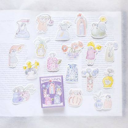 dodolulu - Washi Flake Stickers - Matchbox Series - Some Vases