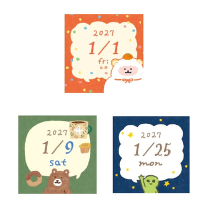 Furukawashiko 2027 Mini Calendar in a Box: Speech-Bubbles