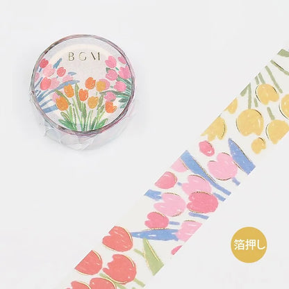 BGM Foil Washi Tape - Life Series - Spring Flowers