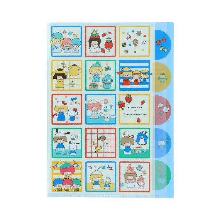 Sanrio x Mizutama - A4 Clear File - Square Retro Girl