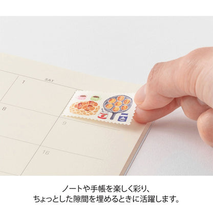 Midori Yuru Log Roll Sticker - Stamps