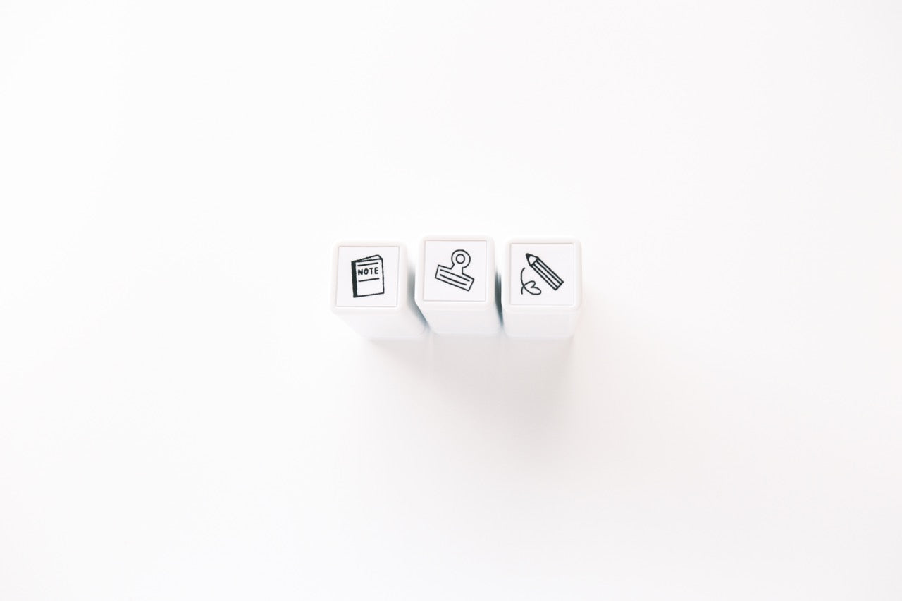 Sanby Pre-Inked Mini Stamp Set - Stationery
