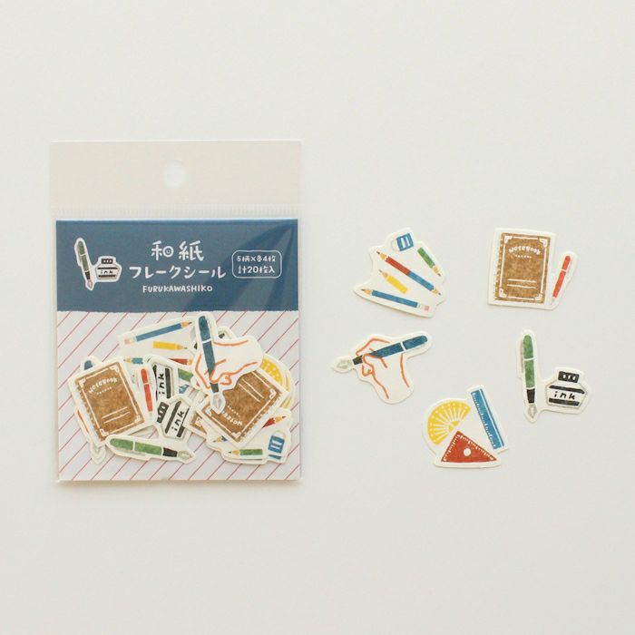 Furukawashiko Washi Flake Stickers - Stationery