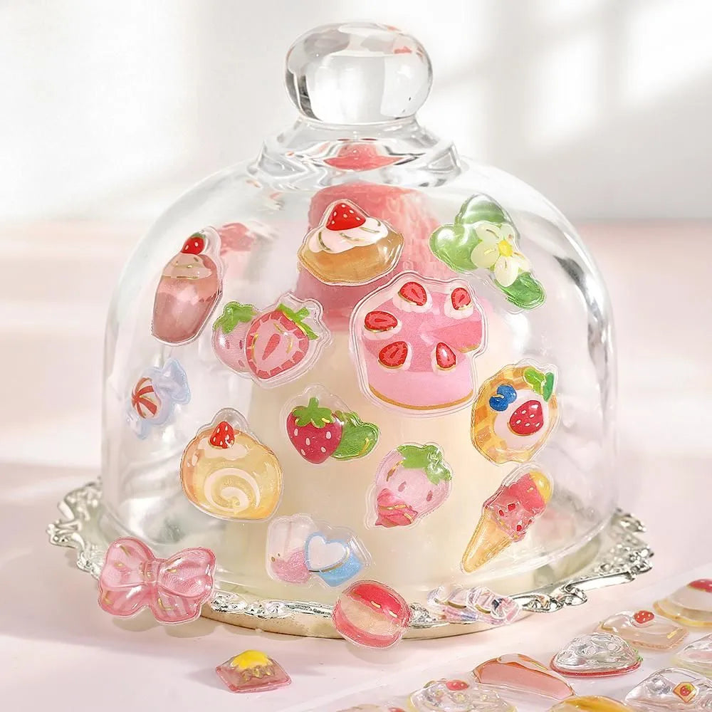 BGM Kyururun 3D Sticker Sheet - Strawberry Sweets