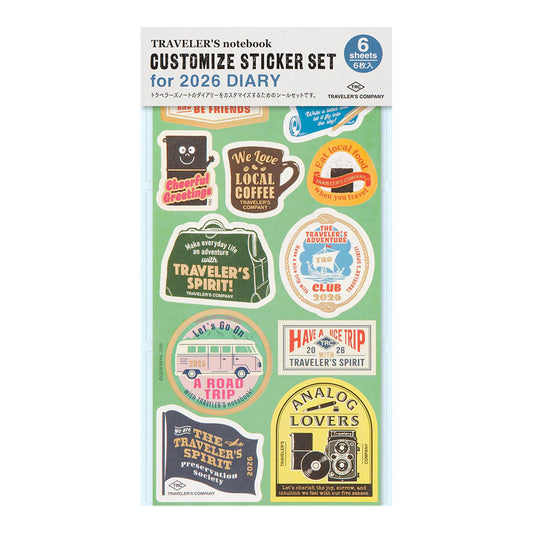 TRAVELER'S Notebook 2026 - Customized Sticker Set