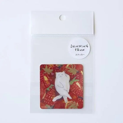 Dawning Crow - Die-Cut Sticker - Strawberry Cat