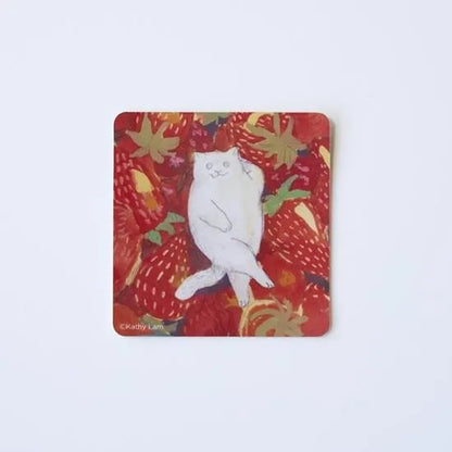 Dawning Crow - Die-Cut Sticker - Strawberry Cat