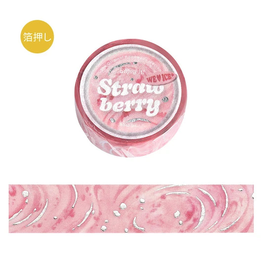 BGM Foil Washi Tape - We Love ICE Series - Strawberry