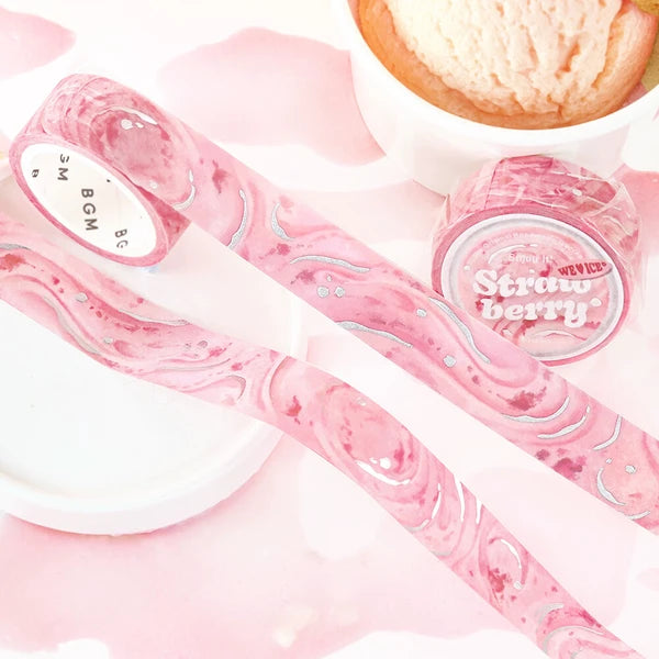 BGM Foil Washi Tape - We Love ICE Series - Strawberry