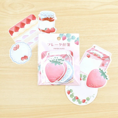 Papier Platz x Natsunoka - Flake Sticky Notes - Strawberry