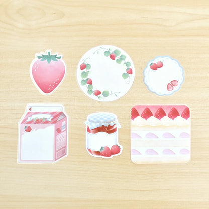Papier Platz x Natsunoka - Flake Sticky Notes - Strawberry