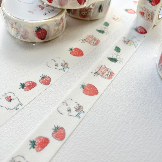 Spica Garden Washi Tape - muu-chan Series - Strawberry