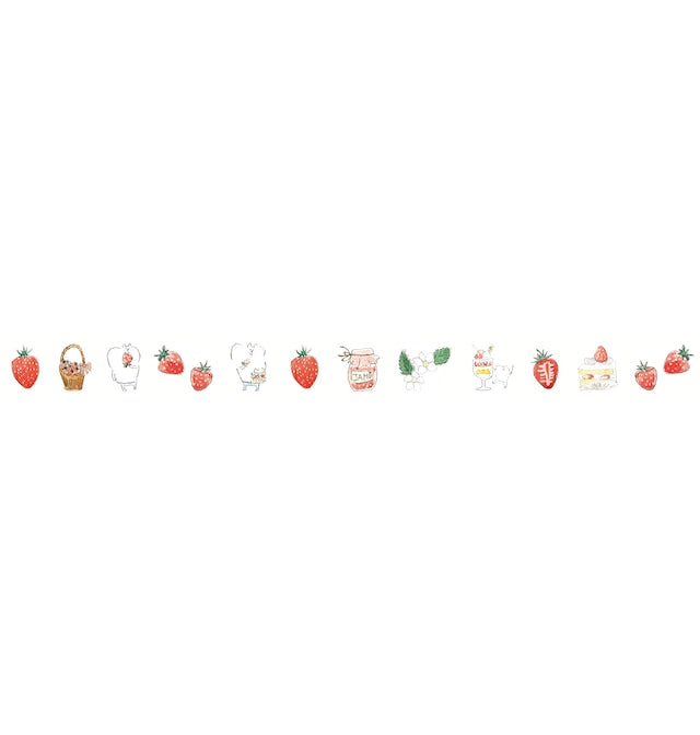 Spica Garden Washi Tape - muu-chan Series - Strawberry