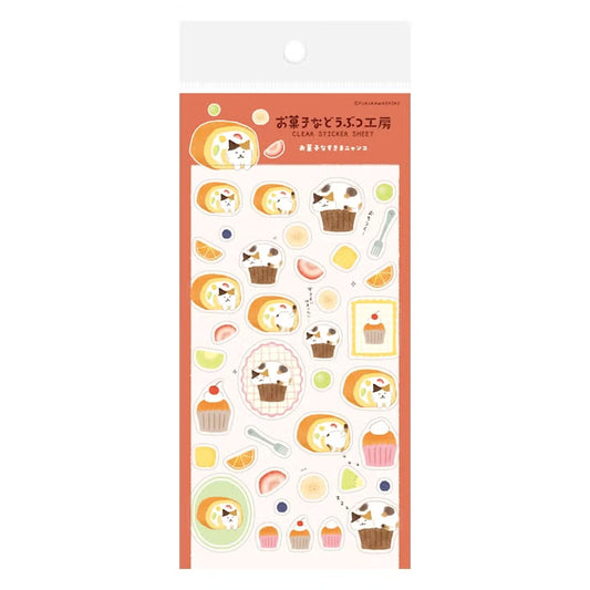 Furukawashiko Clear Sticker Sheet - Sweets Animal Workshop Vol. 3 - Sukima Nyanko