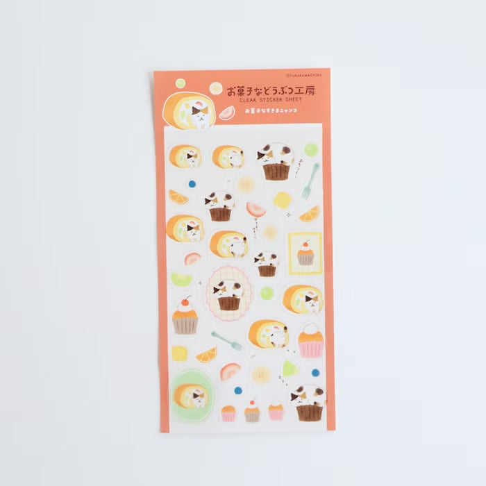 Furukawashiko Clear Sticker Sheet - Sweets Animal Workshop Vol. 3 - Sukima Nyanko